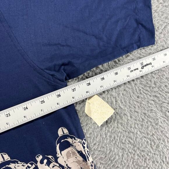 Vintage Motorcycle Shirt Men's Extra Large Blue Graphic All over Print Biker y2k - Picture 4 of 9